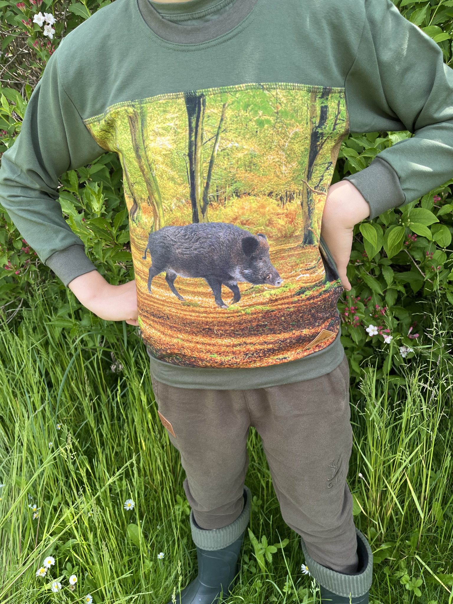 Dětská mikina panel divočák