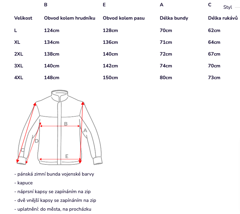 Pánská myslivecká bunda 
