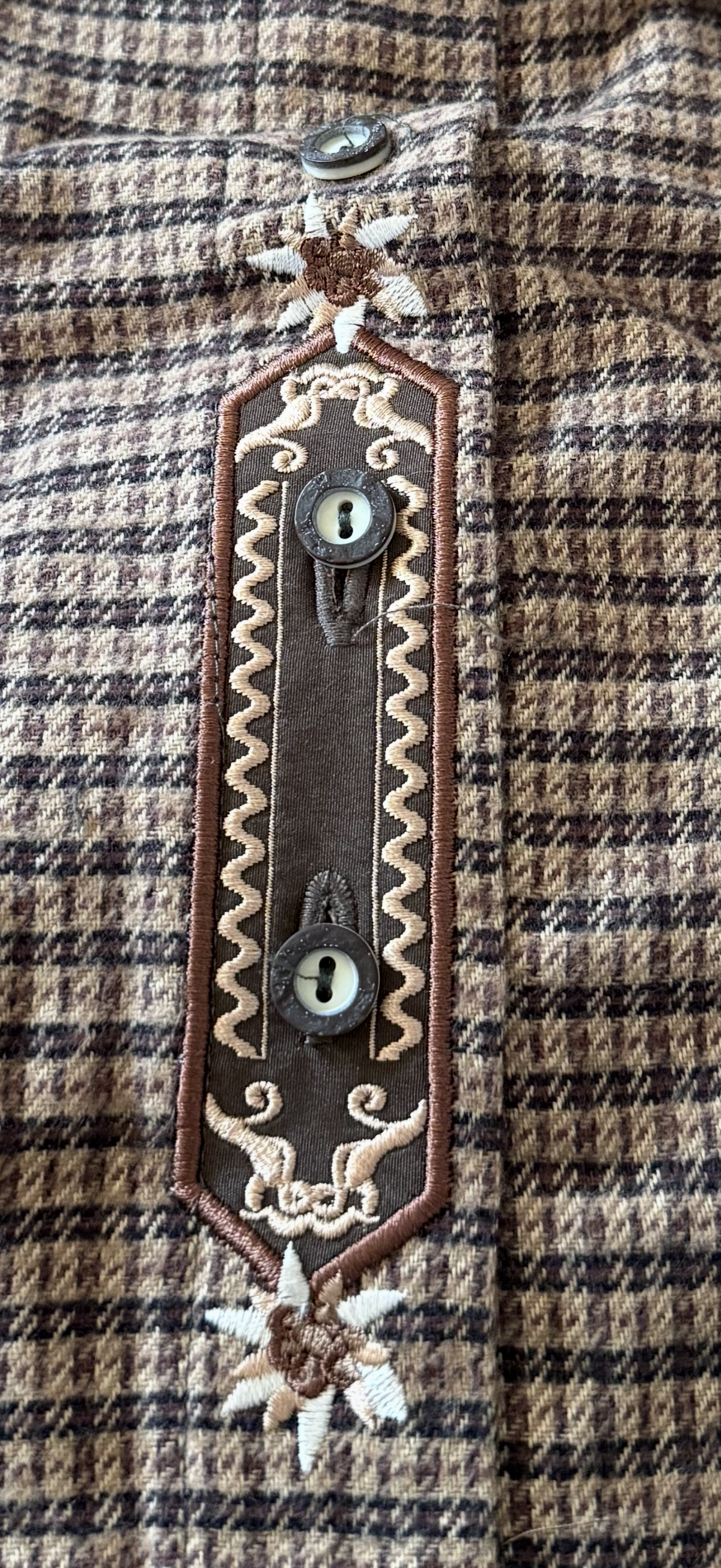 Dámská košile s výšivkou Athos - hnědá