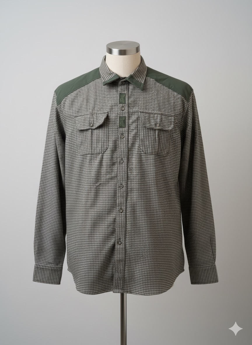 Pánská flanelová košile Athos - zelená