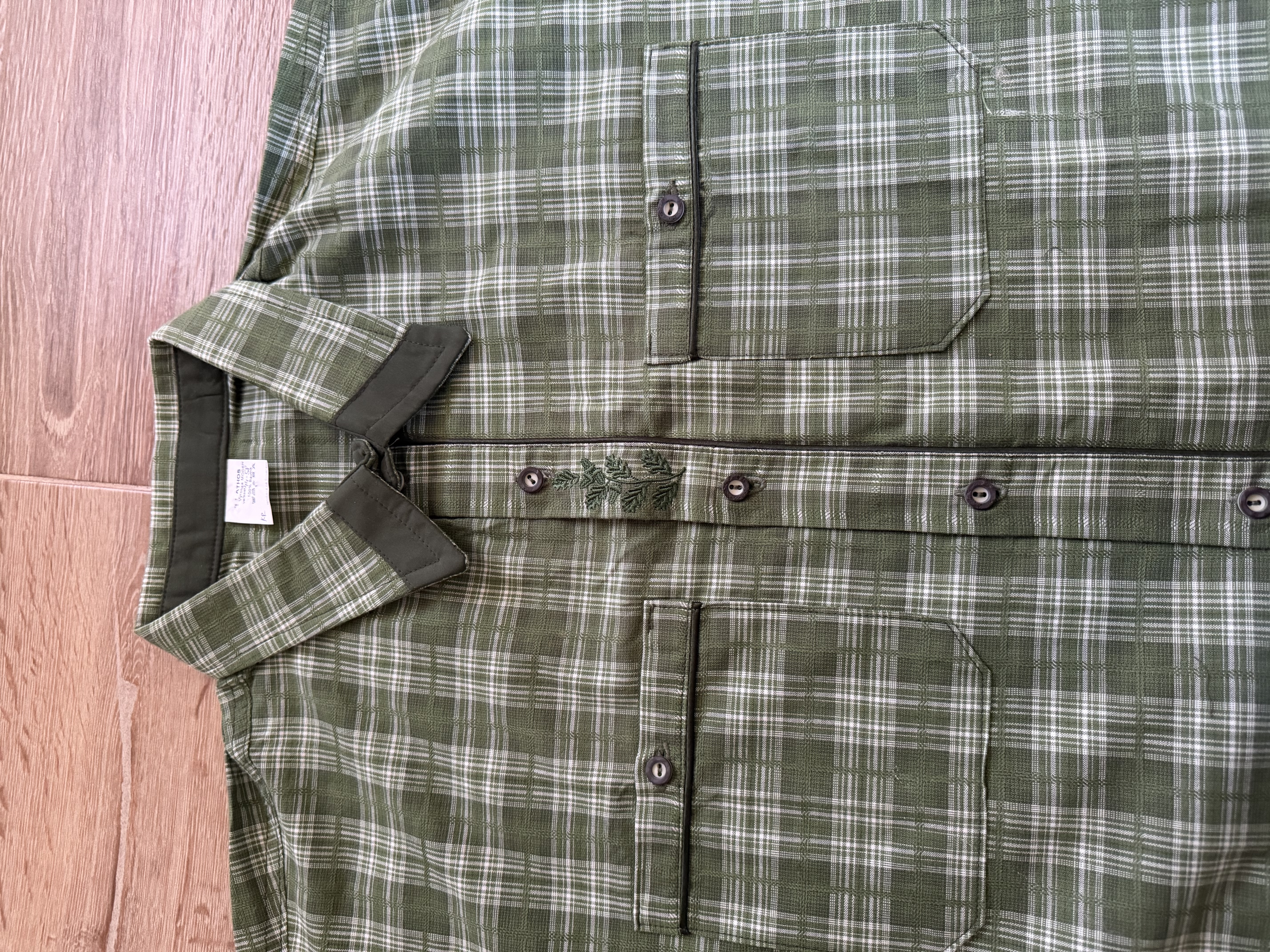 Pánská myslivecká košile s výšivkou kapradí