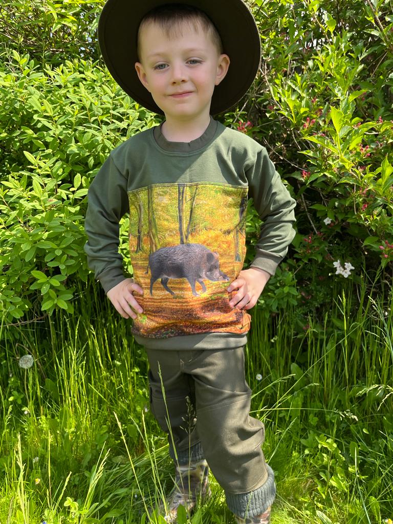 Dětská mikina panel divočák