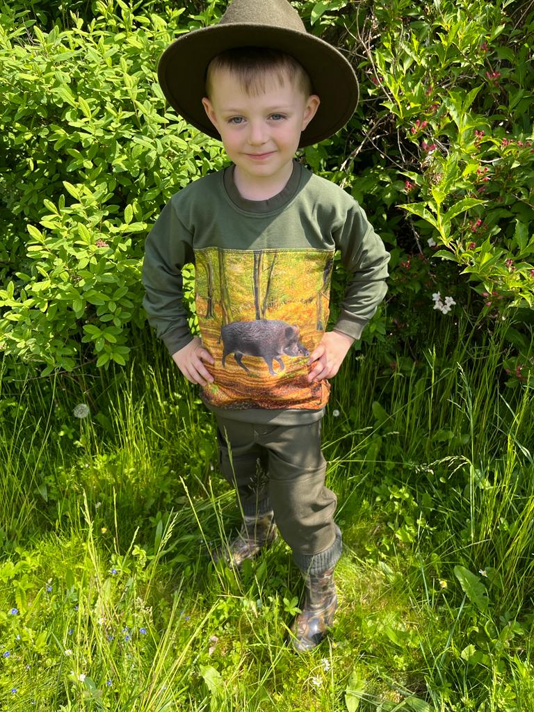 Dětská mikina panel divočák