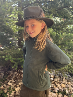 Dětská zelená mikina do přírody.